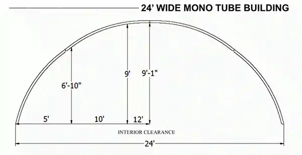24' Hoop Barn Dimensions