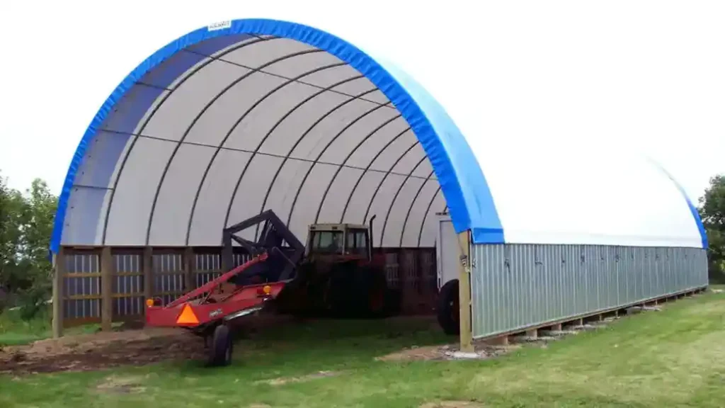 24 wide single pipe canvas shed
