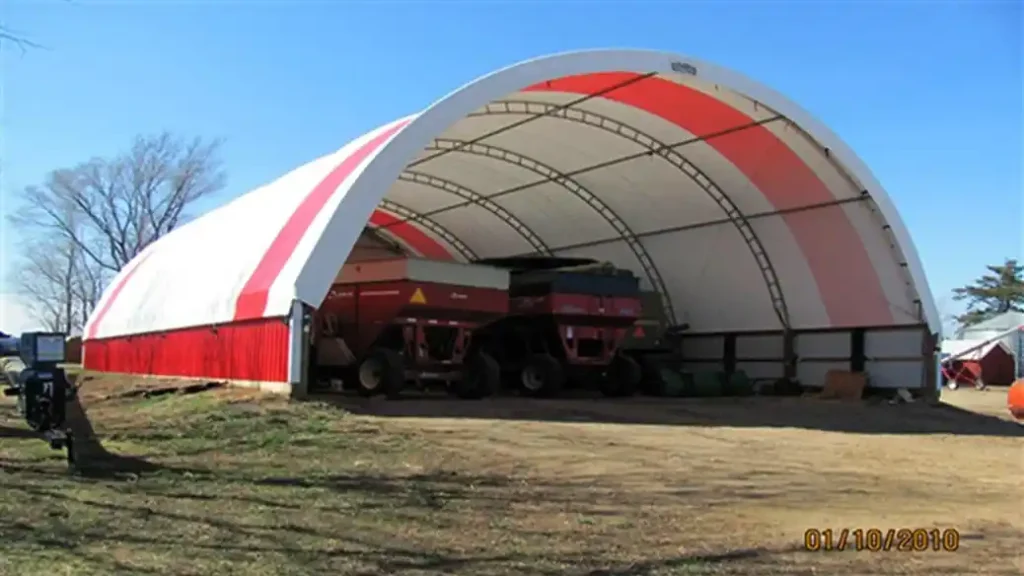 44 foot wide farm storage hoop building