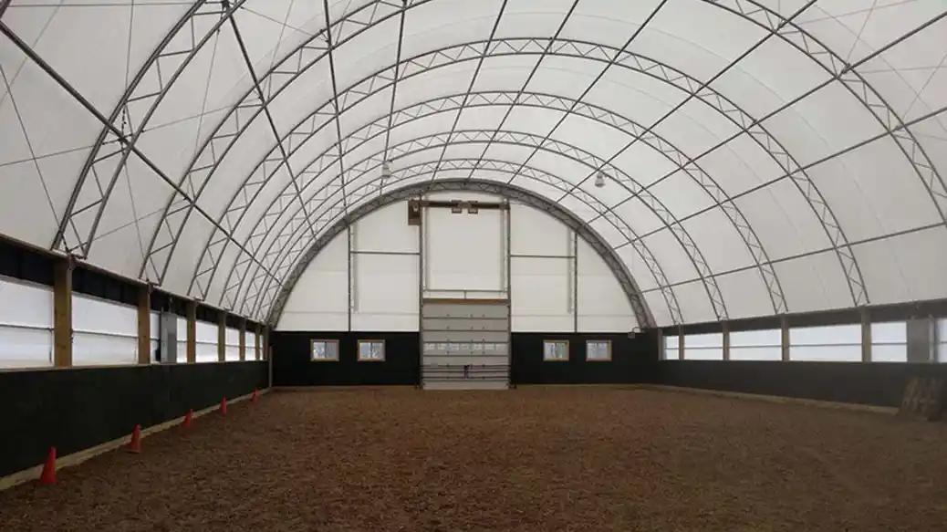 Fabric Barn Riding Arena with Ends